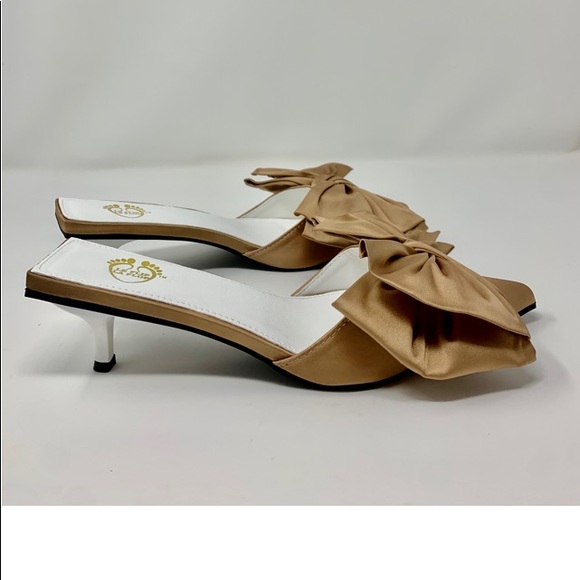 Kitten heel mules with a Bow - Picture 5 of 5